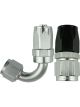 Proflow 90 Deg Hose End -12 Black/Silver