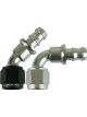 Proflow 150 Deg Push On Hose End 6 Black/Silver