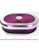 RPC Oval Super Flow Filter Air Cleaner Kit 15in. x2in. Aluminium Plain S…