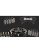 Strange Low Profile Four Piston Calipers With Soft Pads Pair
