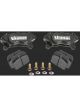 Strange Black Four Piston Billet Calipers With Soft Pads Pair