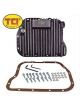TCI Automotive Automatic Transmission Pan Deep Aluminum Black Wrinkled
