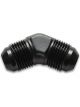 Vibrant Performance Flare Union 45 Adapter Fitting; Size: -10AN Black Anodized