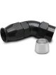 Vibrant Performance 45 High Flow Hose End Fitting for PTFE Lined Hose, -4AN