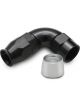 Vibrant Performance 90 High Flow Hose End Fitting for PTFE Lined Hose, -10AN