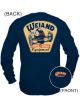 Weiand T-Shirt Long Sleeve Hanes Beefy Retro Weiand Cotton Navy Bl