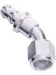 Aeroflow 400 Series Push Lock 45 Degree Hose End -10AN Silver