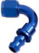 Aeroflow 400 Series Push Lock 120 Degree Hose End -6AN Blue
