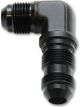 Vibrant Performance Bulkhead Adapter, 90 Elbow; Size: -12AN Black Anodized