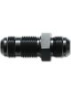Vibrant Performance Straight Bulkhead Adapter; Size: -4AN Black Anodized