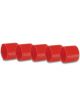 Vibrant Performance Female AN Plastic Plug, AN Size: -20 Red Pack 5