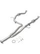 AFE Power Twisted Steel Y-Pipe w/ Cat SS 16-20 For Toyota Tacoma V