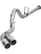 AFE Rebel XD 4in SS Down-Pipe Back Exhaust w/Dual Polished Tips 17-