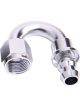 Aeroflow 400 Series Push Lock 180 Degree Hose End -10AN Silver