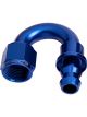 Aeroflow 400 Series Push Lock 180 Degree Hose End -12AN Blue