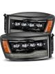 AlphaRex 06-08 Ram 1500HD NOVA LED Proj Headlights Plnk Style Alpha Blk