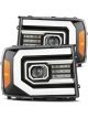 AlphaRex 07-13 GMC 1500HD PRO-Series Proj Headlights Plank Style Gloss …
