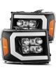 AlphaRex 07-13 GMC 1500HD NOVA LED Proj Headlight Plank Style Gloss Blk…