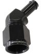 Aeroflow 45 Degree Hose Barb 3/8 Inch to -8AN Black