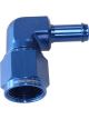 Aeroflow 90 Degree Hose Barb 3/8 Inch to -6AN Blue
