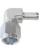 Aeroflow 90 Degree Hose Barb 5/16 Inch to -6AN Silver