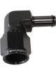 Aeroflow 90 Degree Hose Barb 1/2 Inch to -8AN Black