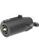 Curt 7-Way RV Blade Connector Plug Trailer Side Black Plastic