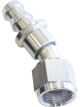 Aeroflow 400 Series Push Lock 30 Degree Hose End -8AN Silver