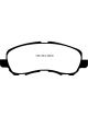 EBC 11-14 For Chrysler 200 2.4 Redstuff Front Brake Pads