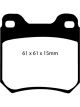 EBC 97-01 Cadillac Catera 3.0 Redstuff Rear Brake Pads