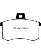 EBC 89-90 For Audi 100 Quattro 2.3 Yellowstuff Rear Brake Pads