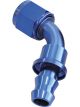 Aeroflow 400 Series Push Lock 60 Degree Hose End -12AN Blue