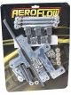 Aeroflow Series 4150 Dual Carburettor Blower Linkage Kit Chrome