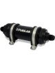 Fuelab 828 In-Line Fuel Filter Long -6AN In/Out 40 Micron Stainless Bl