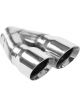 MagnaFlow Double Wall 3in Dual Round Polished Tip 2.25in Inlet