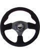 NRG Reinforced Steering Wheel 320mm Suede w/Red Stitch