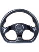 NRG Carbon Fiber Steering Wheel 320mm Flat Bottom w/Shiny Black Ca