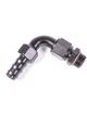 Radium Engineering 10AN 90 2-Piece Adapter for 5/8 Push-Lok Hose Black