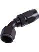 Aeroflow 500 Series Cutter Swivel 45 Degree Hose End -10AN Black