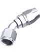 Aeroflow 500 Series Cutter Swivel 45 Degree Hose End -16AN Silver