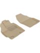 3D MAXpider For 2010-2011 Toyota Prius Kagu 1st Row Floormat Tan