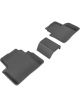3D MAXpider For 2016-2020 Honda Civic Kagu 2nd Row Floormats Blac