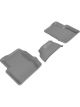 3D MAXpider For 2015-2019 Fiat 500X Kagu 2nd Row Floormats Gray