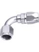 Aeroflow 500 Series Cutter Swivel 90 Degree Hose End -12AN Silver