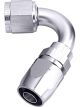 Aeroflow 500 Series Cutter Swivel 120 Degree Hose End -8AN Silver