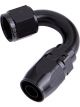 Aeroflow 500 Series Cutter Swivel 150 Degree Hose End -6AN Black
