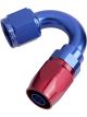 Aeroflow 500 Series Cutter Swivel 150 Degree Hose End -10AN Blue/Red
