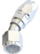 Aeroflow 500 Series Cutter Swivel 30 Degree Hose End -4AN Silver