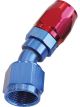 Aeroflow 500 Series Cutter Swivel 30 Degree Hose End -10AN Blue/Red