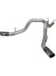 AFE Large Bore-HD 4in 409-SS DPF-Back Exhaust w/Dual Black Tips For